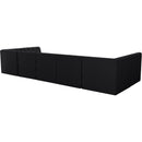 Meridian Tuft Black Velvet Modular Sectional IMAGE 3