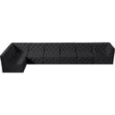 Meridian Tuft Black Velvet Modular Sectional IMAGE 10