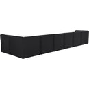  Manufacturer Color_Black -- Meridian Tuft Fabric 7 pc Sectional IMAGE 5
