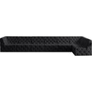 Meridian Tuft Black Velvet Modular Sectional IMAGE 7