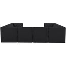  Manufacturer Color_Black -- Meridian Tuft Fabric 8 pc Sectional IMAGE 3