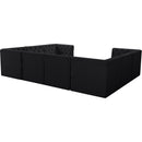  Manufacturer Color_Black -- Meridian Tuft Fabric 8 pc Sectional IMAGE 4