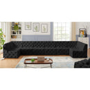  Manufacturer Color_Black -- Meridian Tuft Fabric 8 pc Sectional IMAGE 2
