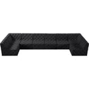  Manufacturer Color_Black -- Meridian Tuft Fabric 8 pc Sectional IMAGE 4