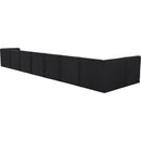 Meridian Tuft Black Velvet Modular Sectional IMAGE 6