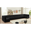 Meridian Tuft Black Velvet Modular Sectional IMAGE 2
