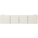  Manufacturer Color_Cream -- Tuft 128" Cream Velvet Upholstered 4 pc Modular Sofa IMAGE 4