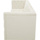  Manufacturer Color_Cream -- Tuft 128" Cream Velvet Upholstered 4 pc Modular Sofa IMAGE 6