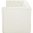 Meridian Tuft Cream Velvet Modular Sofa IMAGE 6
