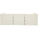  Manufacturer Color_Cream -- Tuft 99" Cream Velvet Upholstered 3 pc Modular Sofa IMAGE 4