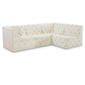 Manufacturer Color_Cream -- Tuft 99" Cream Velvet Upholstered 4 pc Modular Sectional IMAGE 1