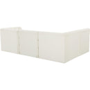 Meridian Tuft Cream Velvet Modular Sectional IMAGE 5
