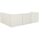  Manufacturer Color_Cream -- Tuft 99" Cream Velvet Upholstered 4 pc Modular Sectional IMAGE 6