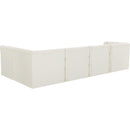 Meridian Tuft Cream Velvet Modular Sectional IMAGE 5