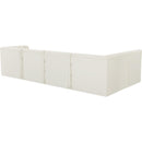  Manufacturer Color_Cream -- Tuft 128" Cream Velvet Upholstered 5 pc Modular Sectional IMAGE 6