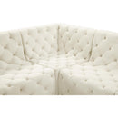  Manufacturer Color_Cream -- Tuft 93" Cream Velvet Upholstered 5 pc Modular Sectional IMAGE 14