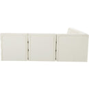  Manufacturer Color_Cream -- Tuft 93" Cream Velvet Upholstered 5 pc Modular Sectional IMAGE 3