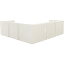 Meridian Tuft Cream Velvet Modular Sectional IMAGE 5