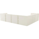  Manufacturer Color_Cream -- Tuft 128" Cream Velvet Upholstered 6 pc Modular Sectional IMAGE 6