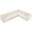  Manufacturer Color_Cream -- Tuft 128" Cream Velvet Upholstered 6 pc Modular Sectional IMAGE 7