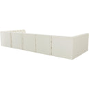  Manufacturer Color_Cream -- Tuft 157" Cream Velvet Upholstered 7 pc Modular Sectional IMAGE 3