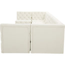  Manufacturer Color_Cream -- Tuft 157" Cream Velvet Upholstered 7 pc Modular Sectional IMAGE 6