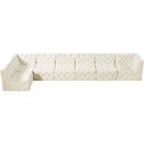 Meridian Tuft Cream Velvet Modular Sectional IMAGE 10