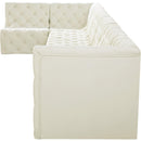  Manufacturer Color_Cream -- Tuft 186" Cream Velvet Upholstered 7 pc Modular Sectional IMAGE 12