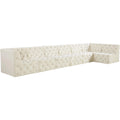  Manufacturer Color_Cream -- Tuft 186" Cream Velvet Upholstered 7 pc Modular Sectional IMAGE 1