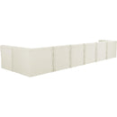  Manufacturer Color_Cream -- Tuft 186" Cream Velvet Upholstered 7 pc Modular Sectional IMAGE 5