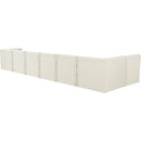  Manufacturer Color_Cream -- Tuft 186" Cream Velvet Upholstered 7 pc Modular Sectional IMAGE 6