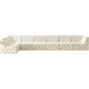 Meridian Tuft Cream Velvet Modular Sectional IMAGE 8