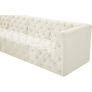  Manufacturer Color_Cream -- Tuft 128" Cream Velvet Upholstered 8 pc Modular Sectional IMAGE 8
