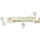  Manufacturer Color_Cream -- Tuft 186" Cream Velvet Upholstered 8 pc Modular Sectional IMAGE 15