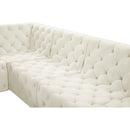 Meridian Tuft Cream Velvet Modular Sectional IMAGE 9