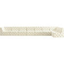  Manufacturer Color_Cream -- Tuft 215" Cream Velvet Upholstered 8 pc Modular Sectional IMAGE 10