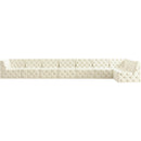 Meridian Tuft Cream Velvet Modular Sectional IMAGE 10