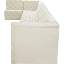  Manufacturer Color_Cream -- Tuft 215" Cream Velvet Upholstered 8 pc Modular Sectional IMAGE 12