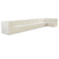  Manufacturer Color_Cream -- Tuft 215" Cream Velvet Upholstered 8 pc Modular Sectional IMAGE 1