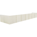  Manufacturer Color_Cream -- Tuft 215" Cream Velvet Upholstered 8 pc Modular Sectional IMAGE 5