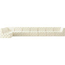 Meridian Tuft Cream Velvet Modular Sectional IMAGE 9