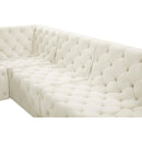  Manufacturer Color_Cream -- Tuft 215" Cream Velvet Upholstered 9 pc Modular Sectional IMAGE 10