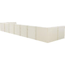  Manufacturer Color_Cream -- Tuft 215" Cream Velvet Upholstered 9 pc Modular Sectional IMAGE 3