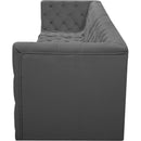  Manufacturer Color_Grey -- Tuft 128" Grey Velvet Upholstered 4 pc Modular Sofa IMAGE 6