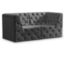  Manufacturer Color_Grey -- Tuft 70" Grey Velvet Upholstered 2 pc Modular Loveseat IMAGE 1