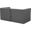  Manufacturer Color_Grey -- Tuft 70" Grey Velvet Upholstered 2 pc Modular Loveseat IMAGE 3