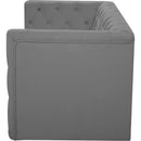  Manufacturer Color_Grey -- Tuft 70" Grey Velvet Upholstered 2 pc Modular Loveseat IMAGE 6