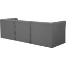  Manufacturer Color_Grey -- Tuft 99" Grey Velvet Upholstered 3 pc Modular Sofa IMAGE 3