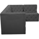  Manufacturer Color_Grey -- Tuft 99" Grey Velvet Upholstered 4 pc Modular Sectional IMAGE 11
