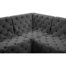  Manufacturer Color_Grey -- Tuft 99" Grey Velvet Upholstered 4 pc Modular Sectional IMAGE 19